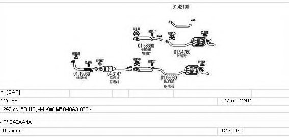 MTS C170036001504 Exhaust System